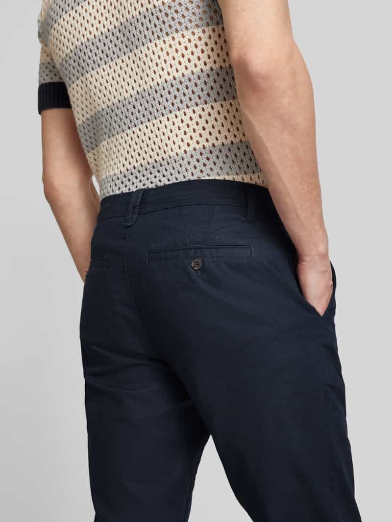 Tom Tailor Relaxed fit chino van een mix van linnen en katoen