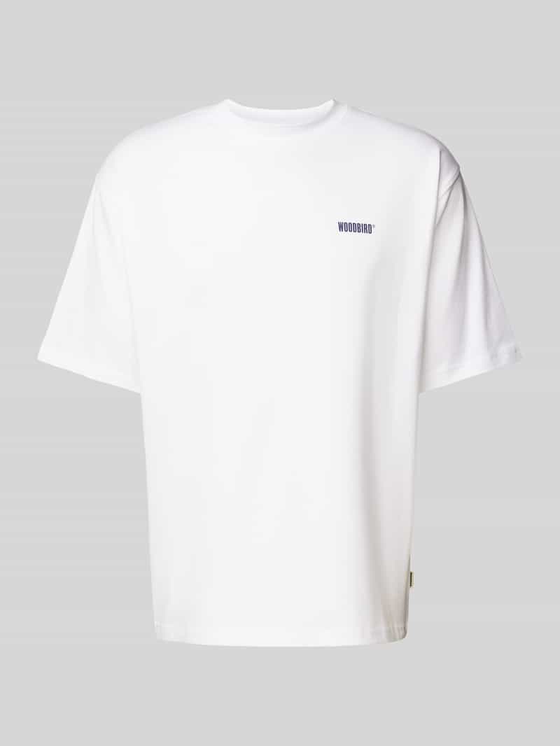 WOODBIRD Oversized T-shirt met labelprint