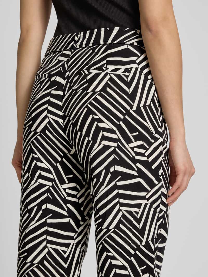 Christian Berg Woman Wide leg stoffen broek met riem