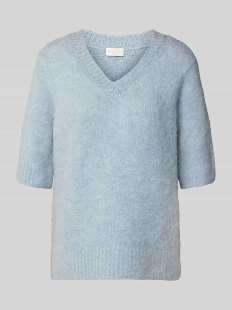 milano italy Gebreide pullover met V-hals en 1 2-mouwen