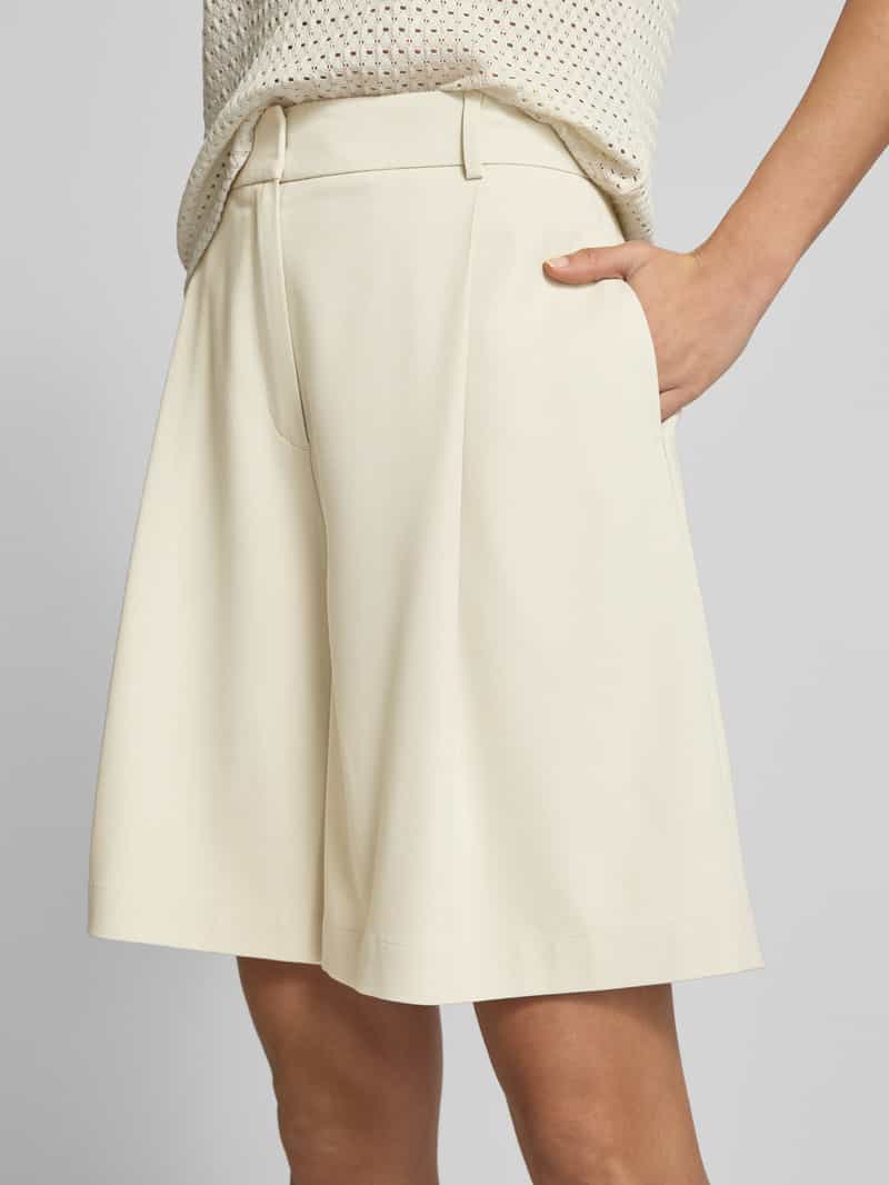 Jake*s Collection Korte relaxed fit broek met bandplooien