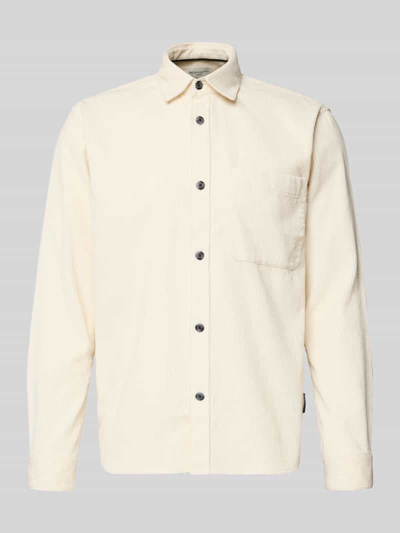 Tom Tailor Denim Relaxed fit ribcordoverhemd van puur katoen