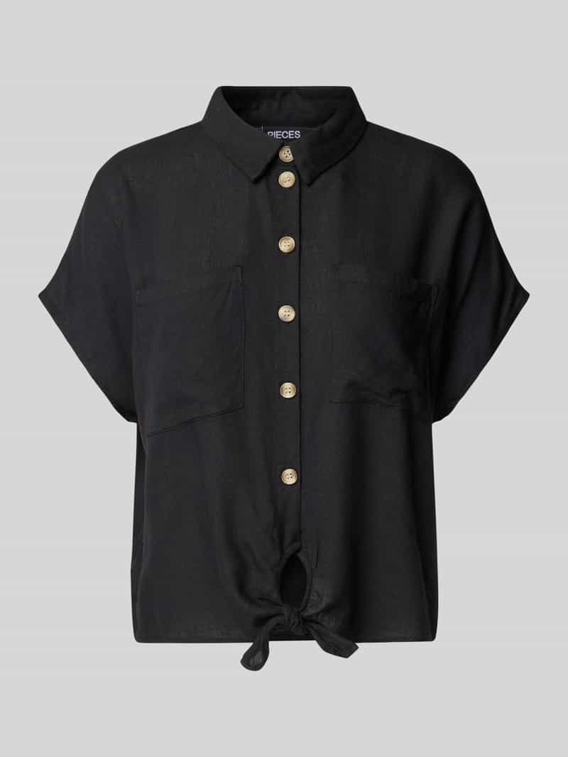 Pieces Boxy fit overhemdblouse met knoopdetail model 'PIA'