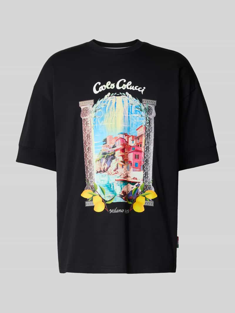 carlo colucci Oversized T-shirt met labelprint