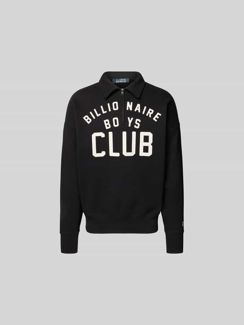 Sweatshirt met korte ritssluiting