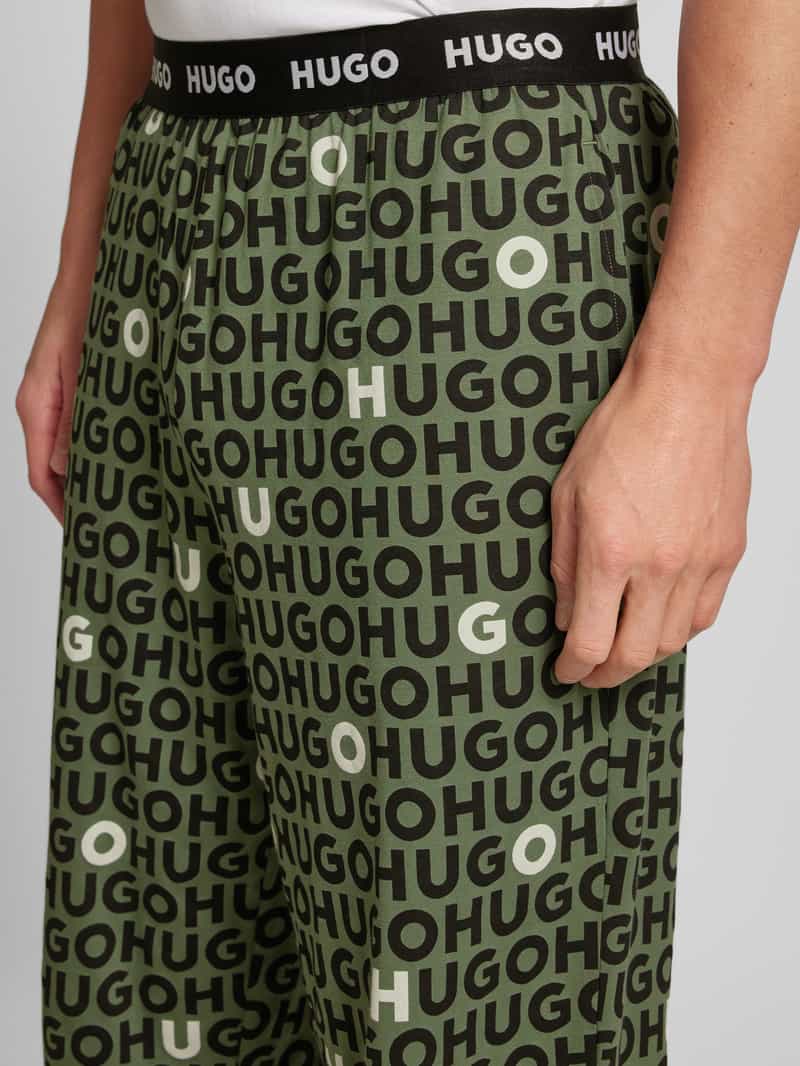 HUGO Regular fit sweatpants met label in band model 'Tortuga'
