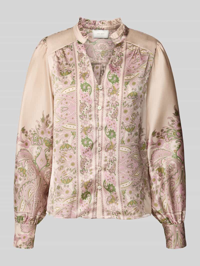 NEO NOIR Regular fit blouse met opstaande kraag model 'Massima'