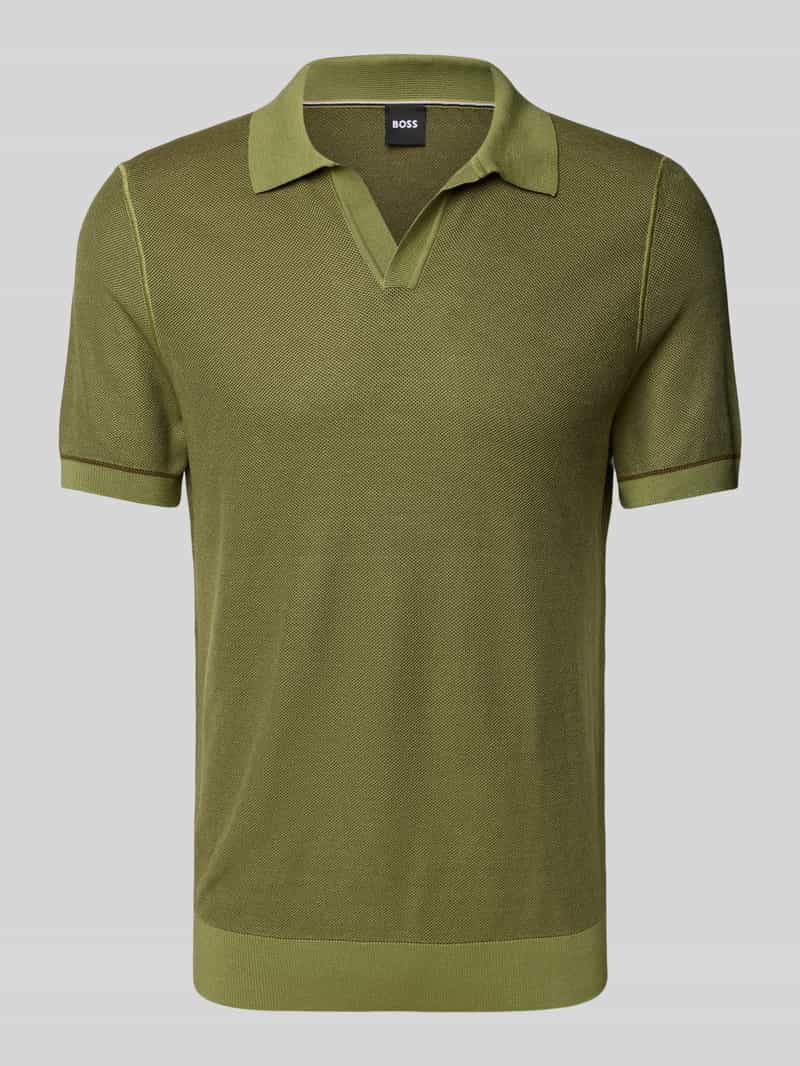 Boss Poloshirt met V-hals model 'Januluca'