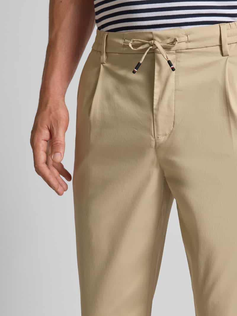 Tommy Hilfiger Tapered fit broek van katoenmix