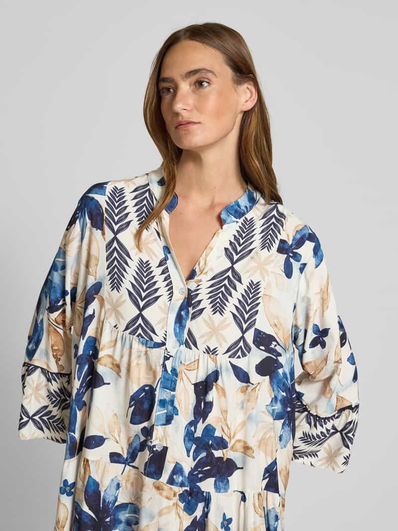 ZABAIONE Mini-jurk van viscose in laagjeslook