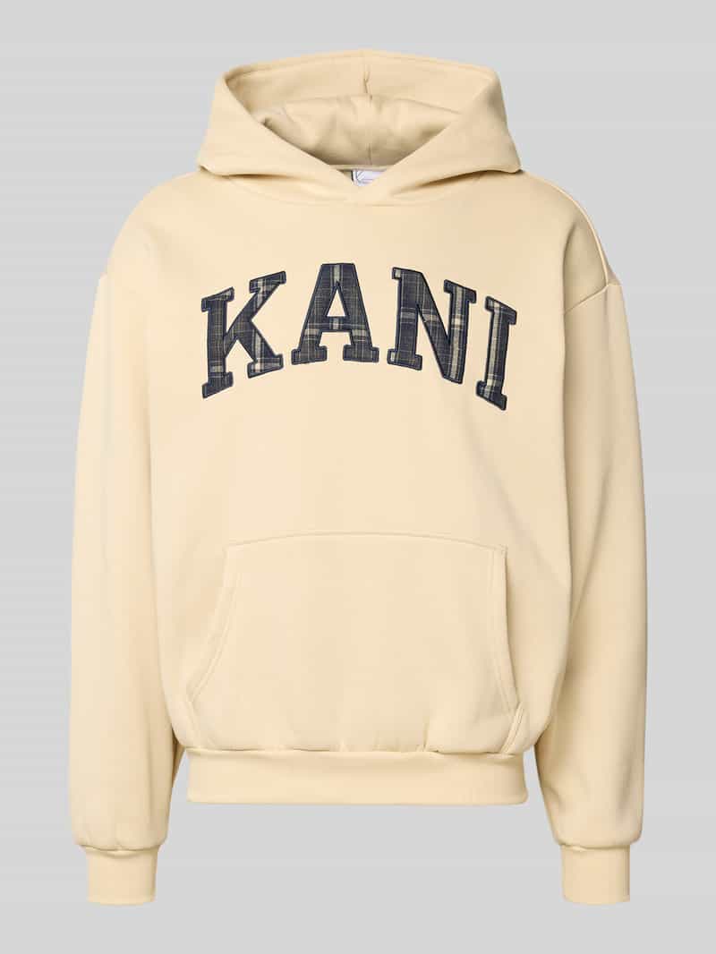 Karl Kani Hoodie met labelstitching en kangoeroezak