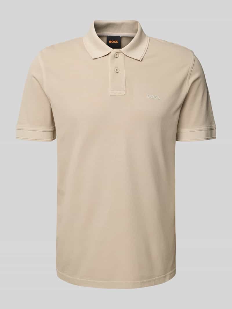Boss Orange Slim fit poloshirt met labelprint model 'Prime'