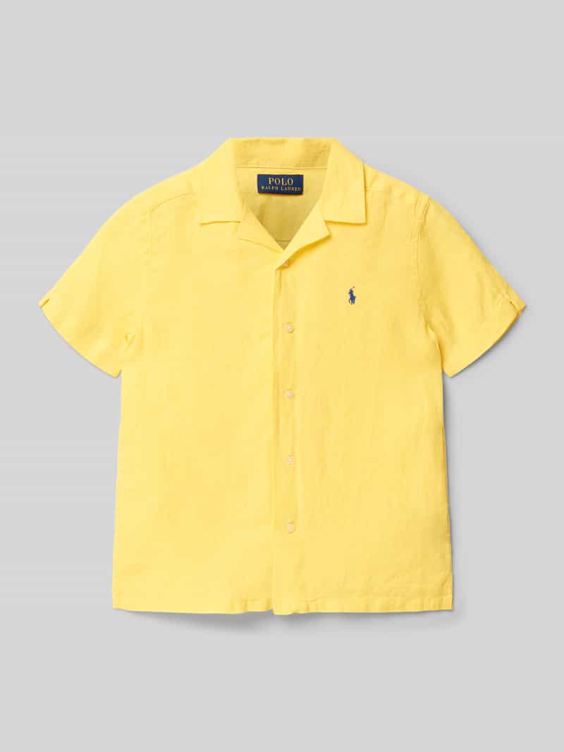 Polo Ralph Lauren Kids Regular fit linnen overhemd met reverskraag model 'ANDY'