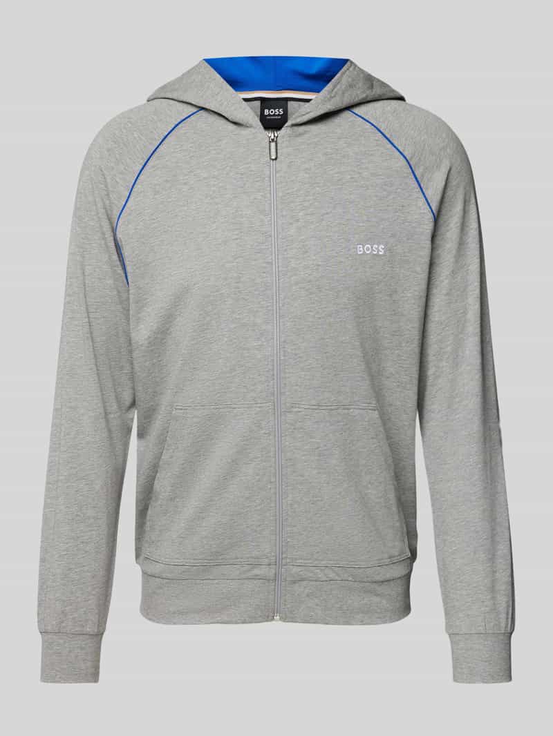 Boss Sweatjack met labelstitching model 'Mix&Match'