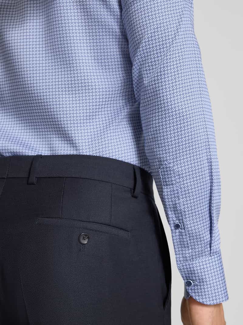 Eterna Slim fit zakelijk overhemd met kentkraag