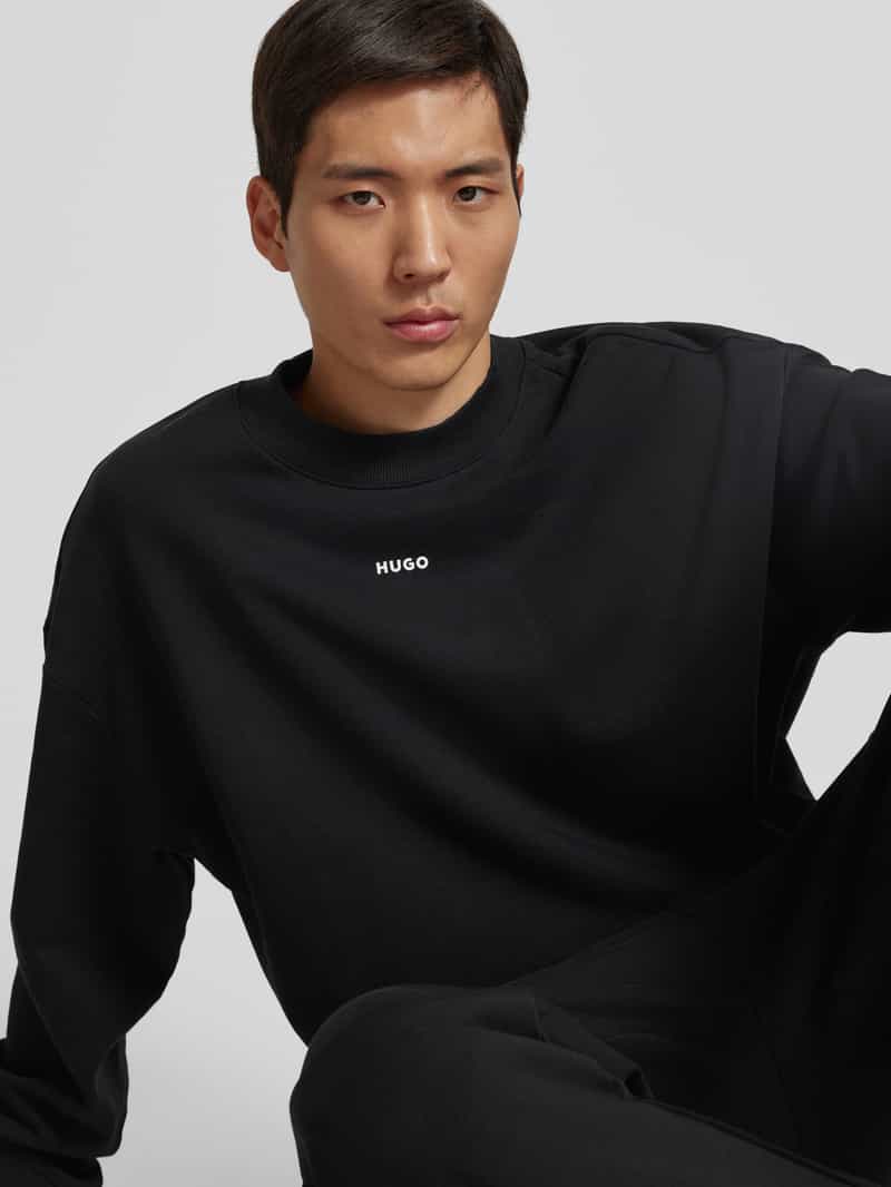HUGO Oversized sweatshirt met labelprint model 'Dapocrew'