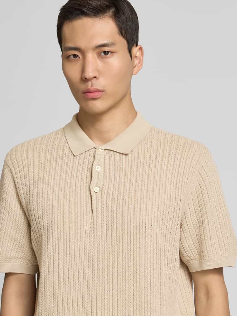 casual friday Regular fit poloshirt met structuurmotief model 'Karl'