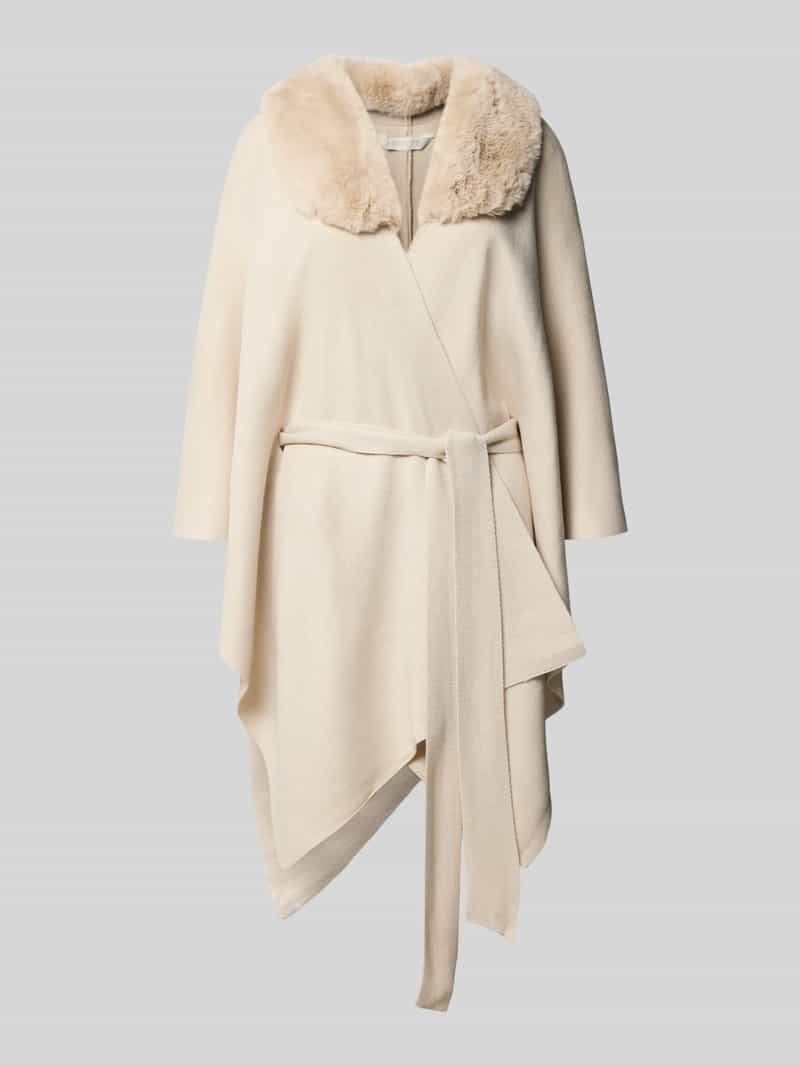 Apricot Relaxed fit poncho in wikkellook met strikceintuur
