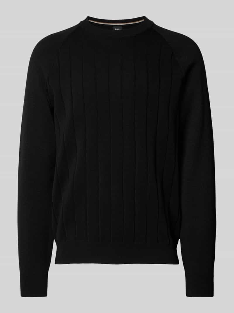 Boss Gebreide pullover van scheerwolmix model 'Belugo'