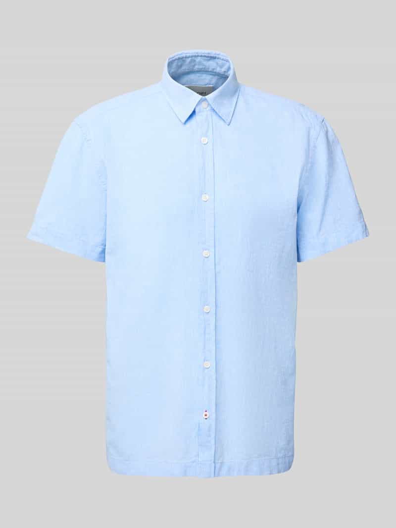 JOOP! JEANS Regular fit vrijetijdsoverhemd van een mix van linnen en katoen