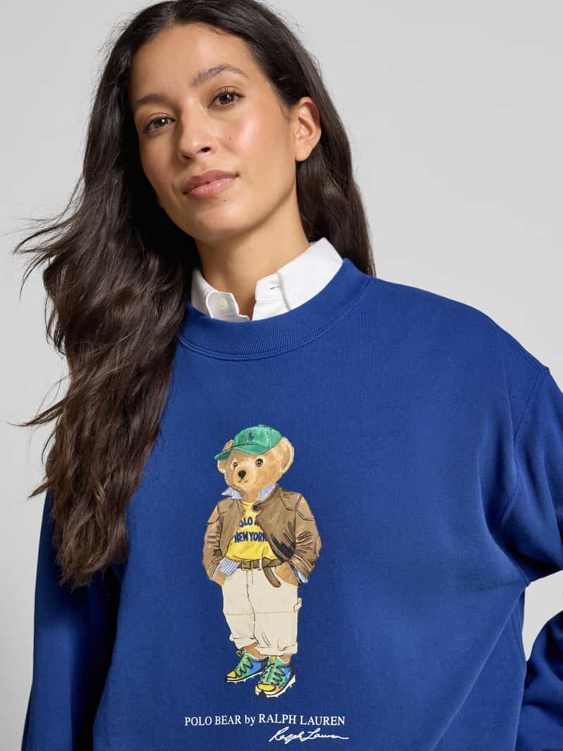 Polo Ralph Lauren Sweatshirt met labelprint en ronde hals