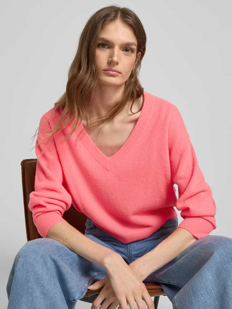 American vintage Gebreide pullover met ribboorden model 'RAXOW'