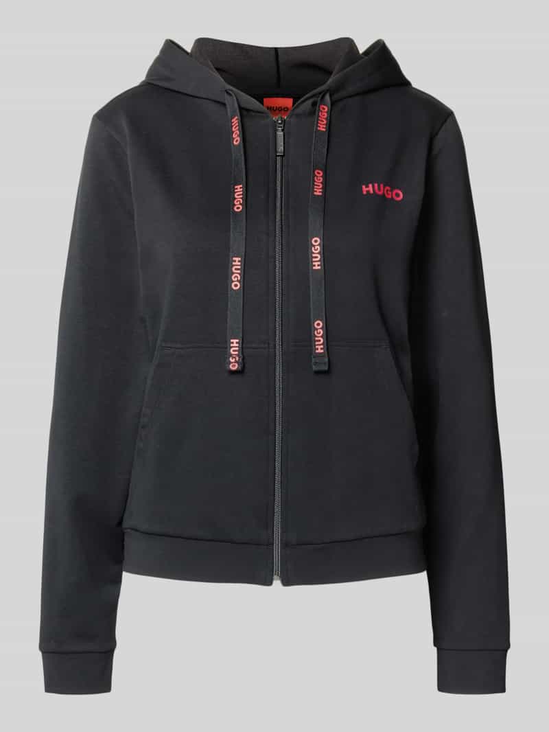 HUGO Regular fit sweatjack van katoenmix model ' ID JACKET'