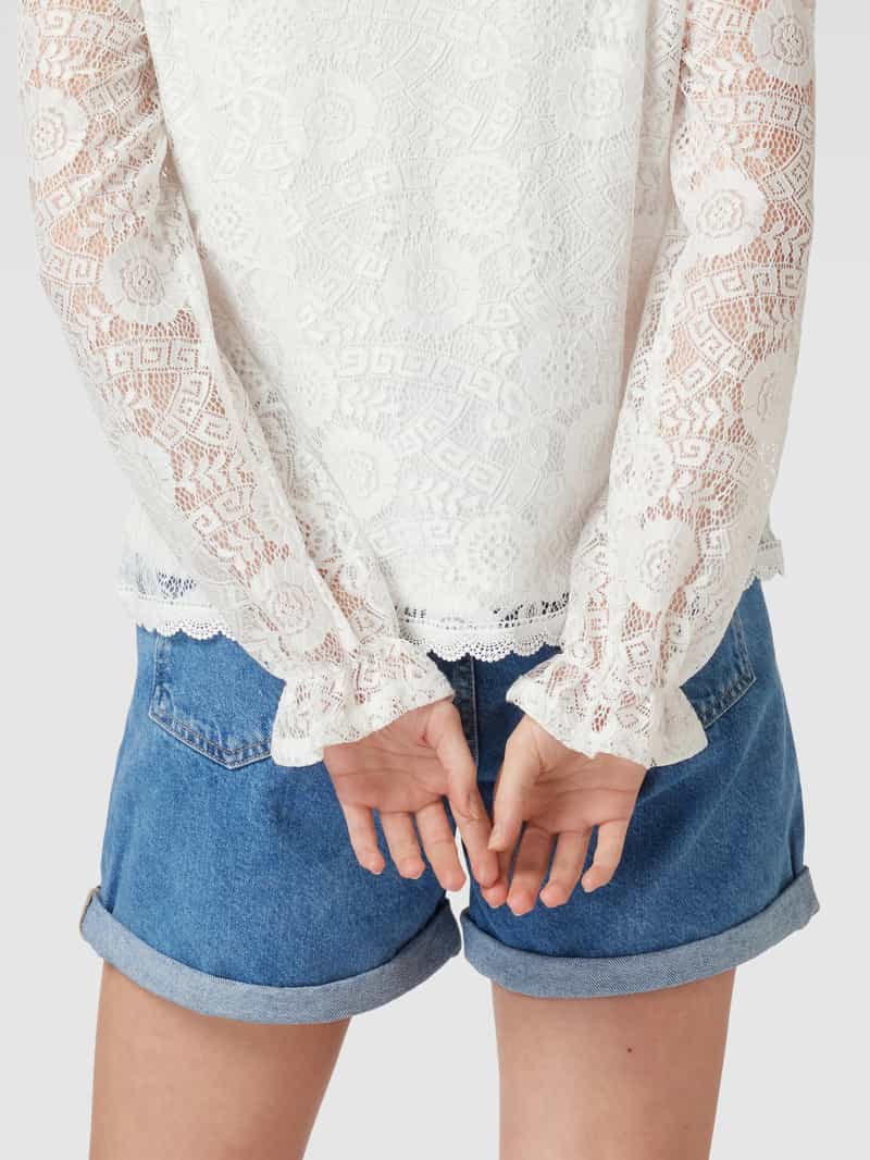 Pieces Blouse met gehaakt kant model 'COLLINE'