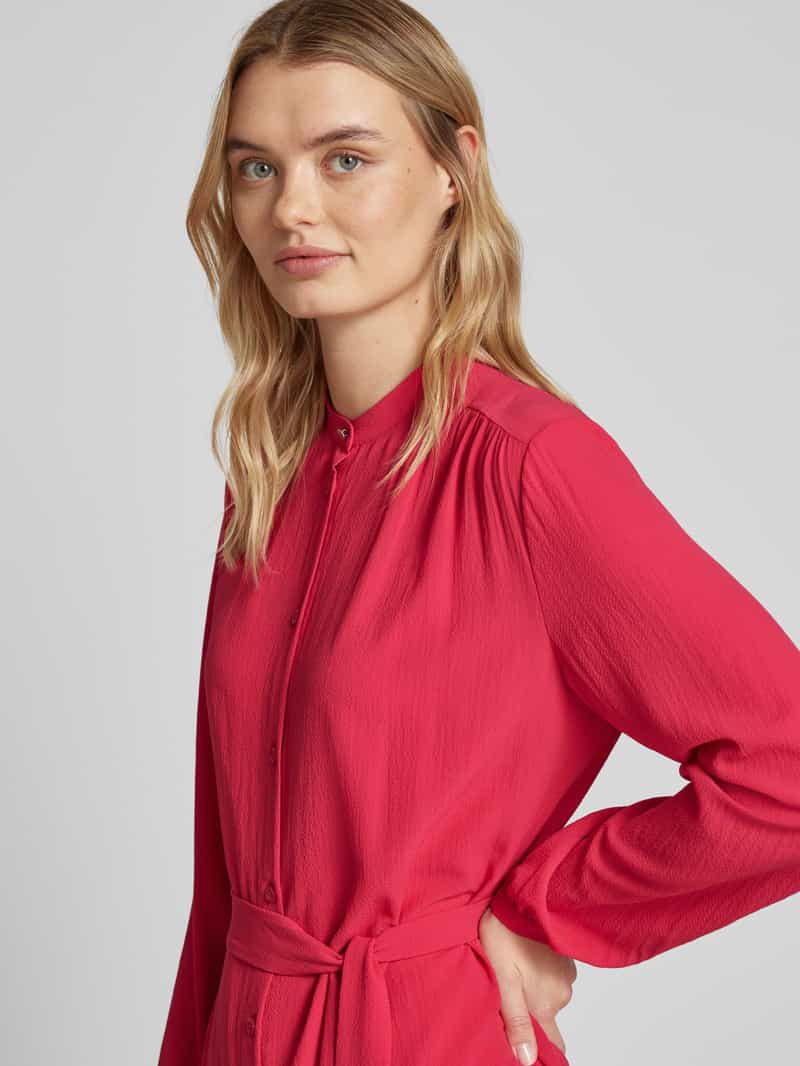 Boss Orange Knielange jurk met strikceintuur model 'Deborah'