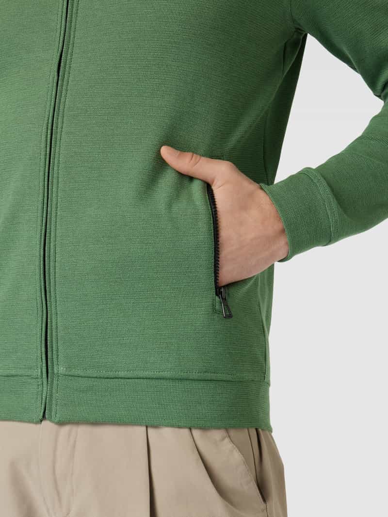 Lerros Sweatjack met ritszakken in effen design