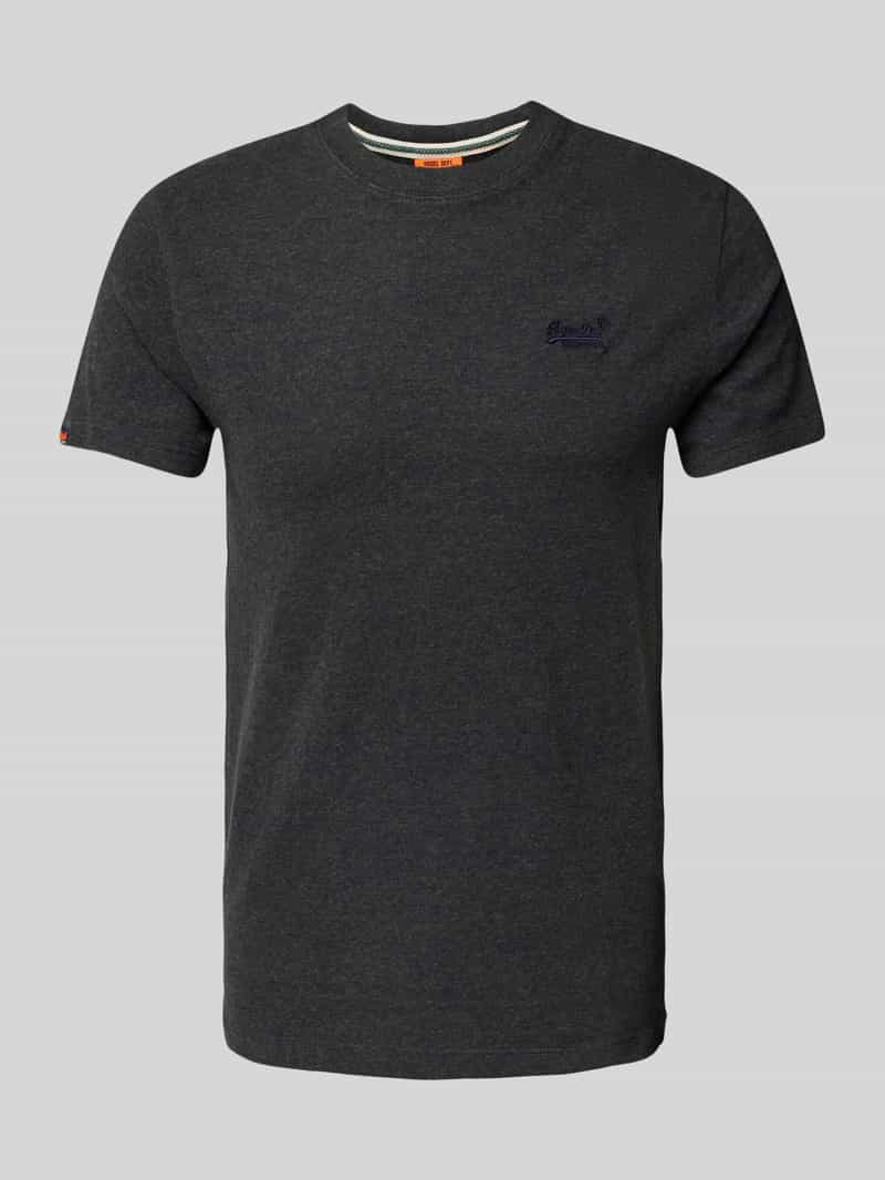 Superdry T-shirt met labelstitching
