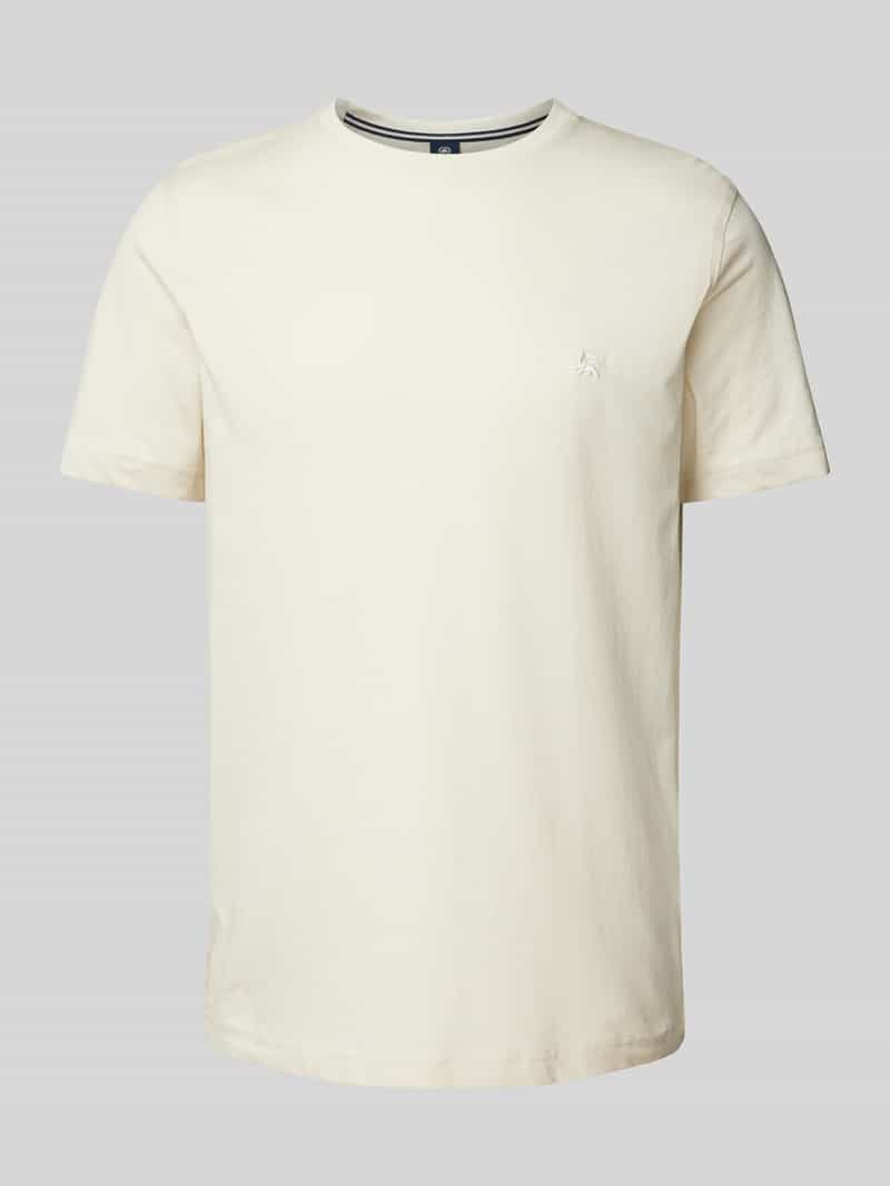 Lerros T-shirt Logo in reliëf op de borst