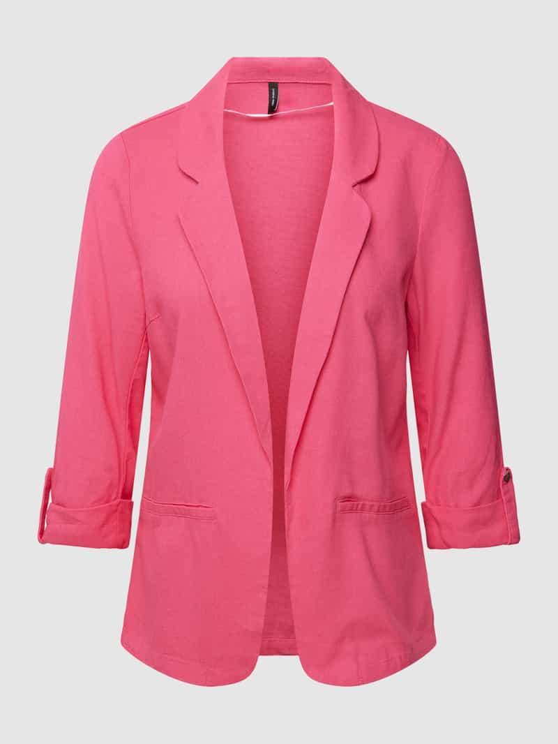 Vero Moda Blazer in effen design van een mix van viscose en linnen