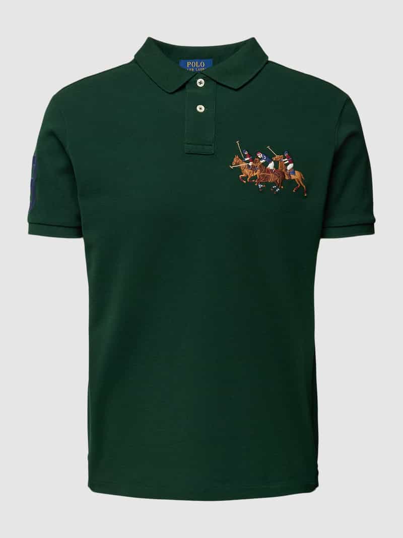 Polo Ralph Lauren Custom slim fit poloshirt met motiefstitching