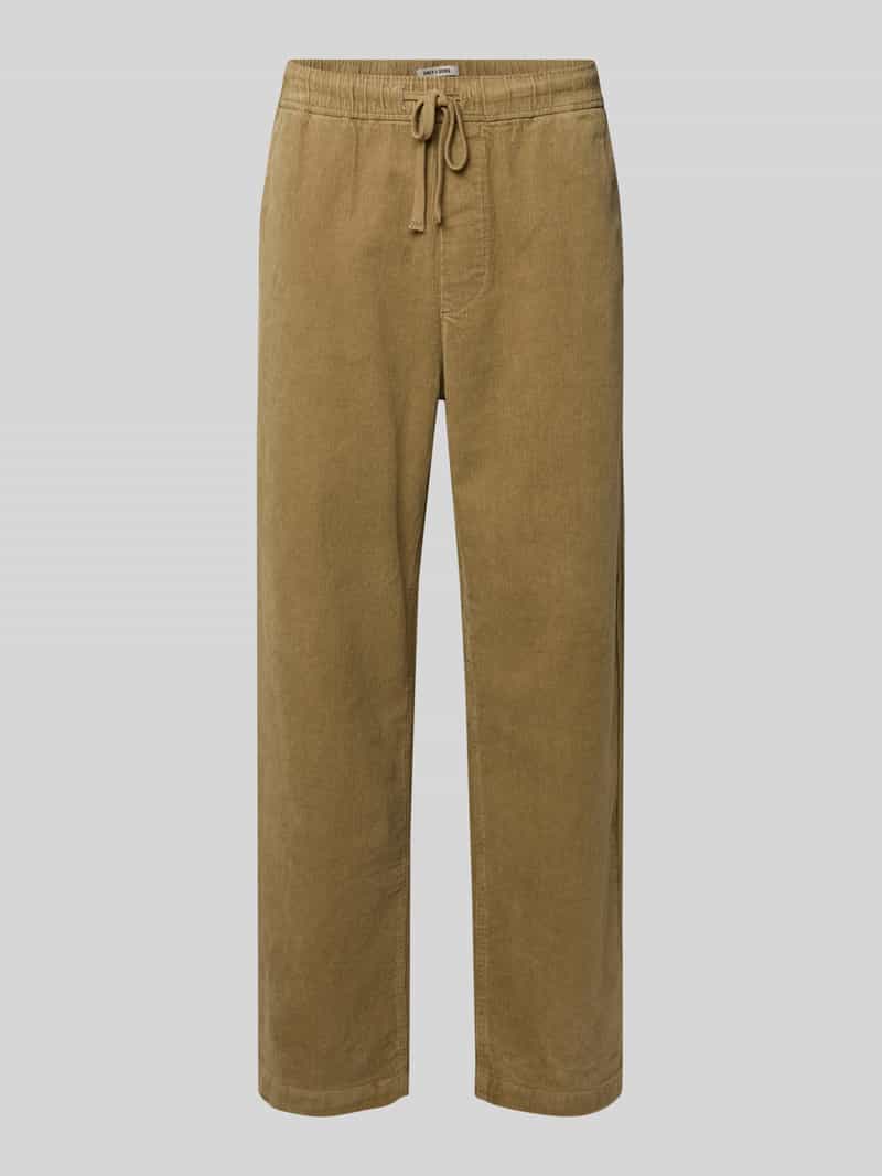 Only & Sons Loose fit corduroy broek van katoenmix model 'FADE'