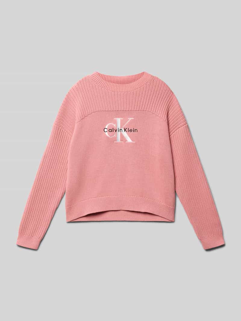 Calvin Klein Jeans Gebreide pullover met labelstitching