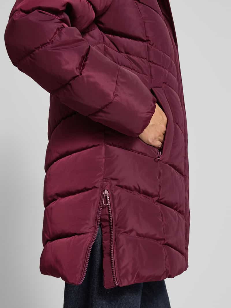 Tom Tailor Regular fit gewatteerde lange jas met capuchon