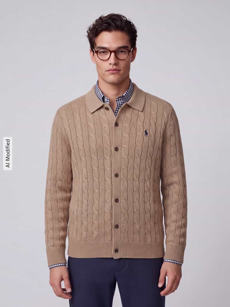 Polo Ralph Lauren Regular fit gebreid jack van puur katoen