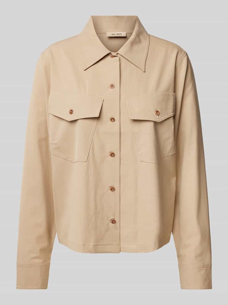 MOS MOSH Relaxed fit blouse met borstzakken model 'PHILA'