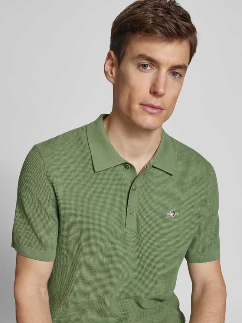 Gant Regular fit poloshirt met structuurmotief