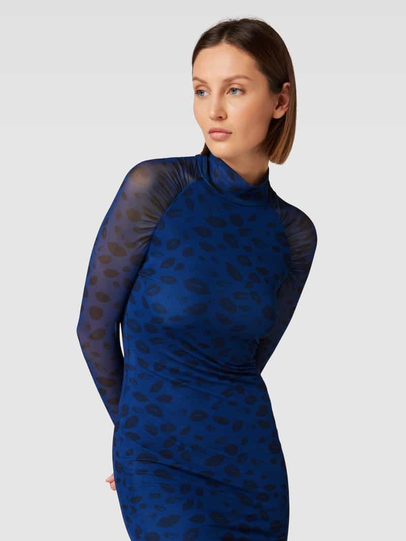 HUGO Midi-jurk met all-over motief model 'Nortensis'