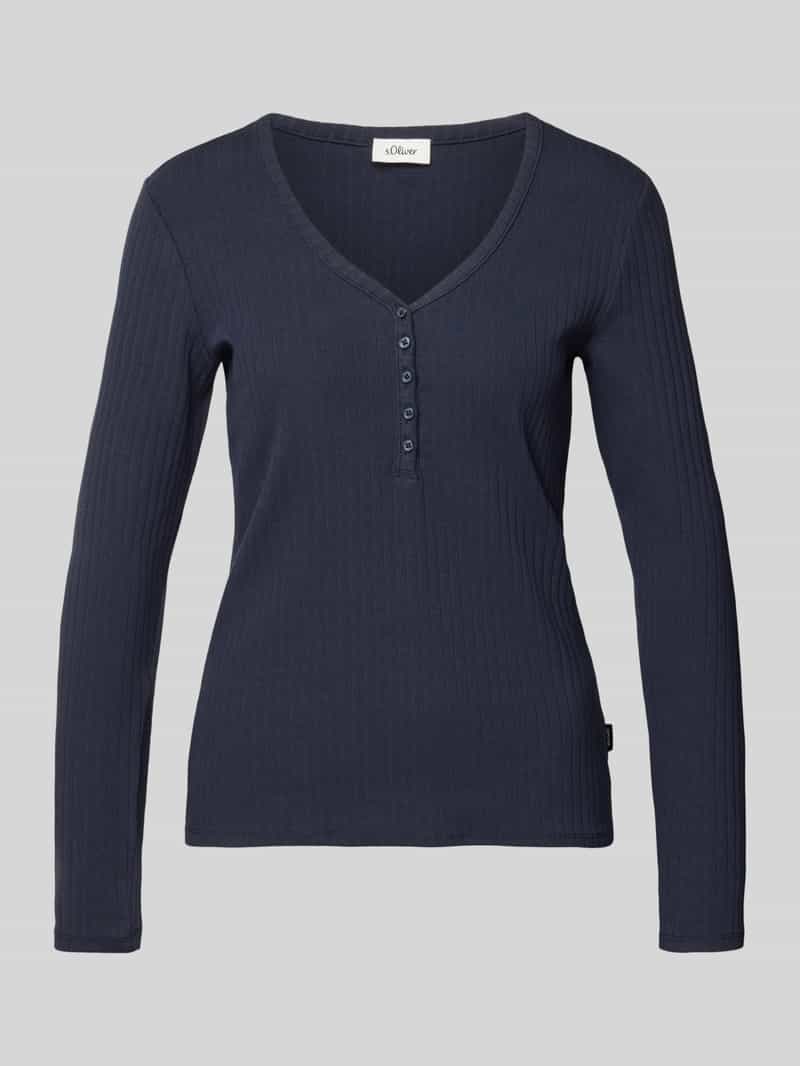s.Oliver RED LABEL Regular fit shirt met lange mouwen van katoenmix
