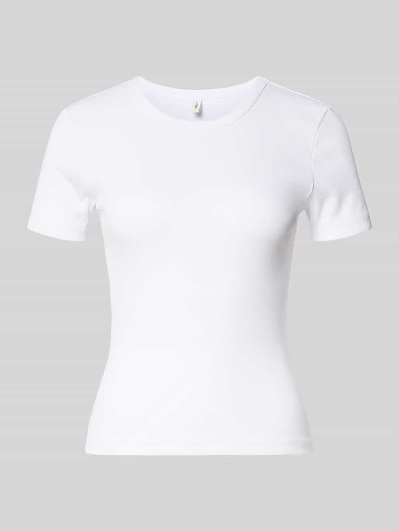 Only Slim fit T-shirt van katoenmix model 'VAL LIFE'