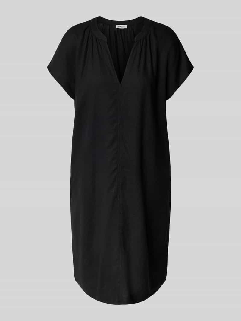 s.Oliver RED LABEL Relaxed fit vrijetijdsjurk van een mix van linnen en viscose
