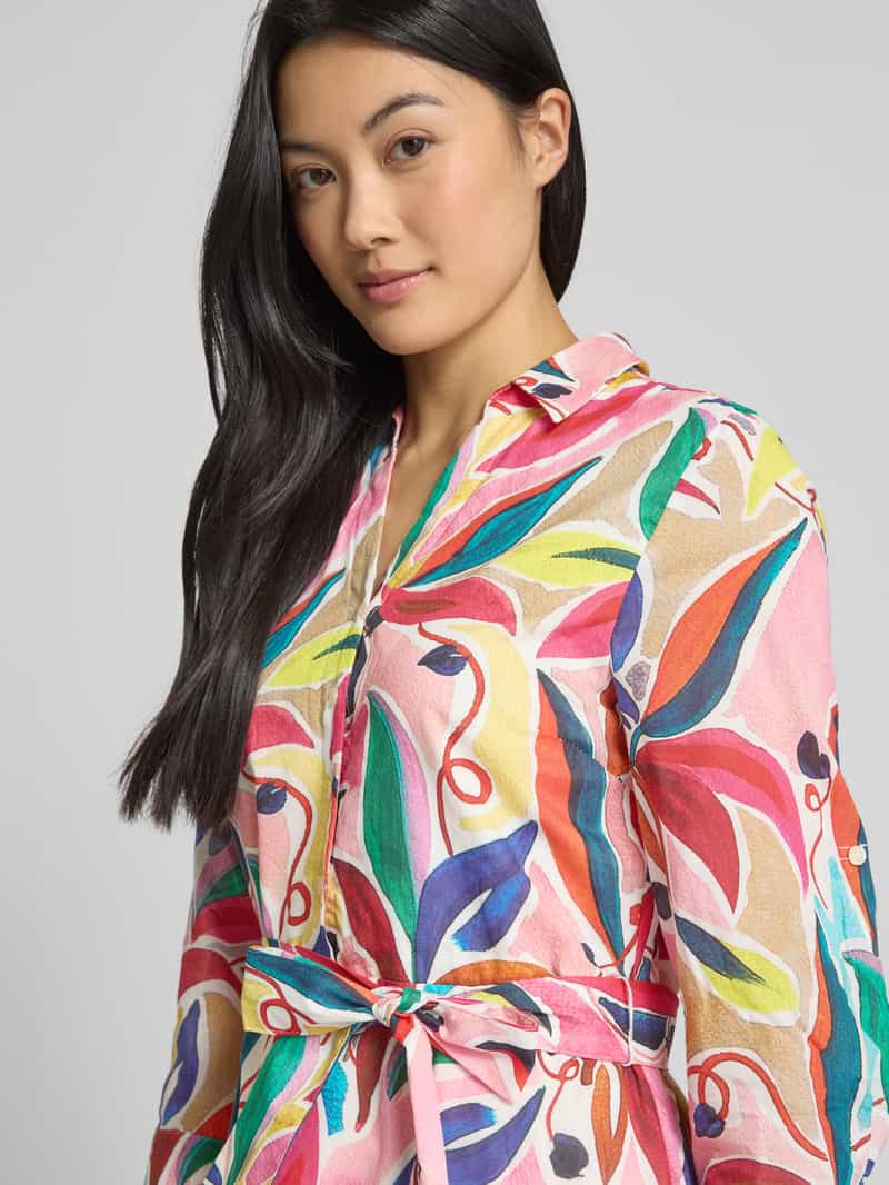 MORE & MORE Midi-jurk met strikceintuur