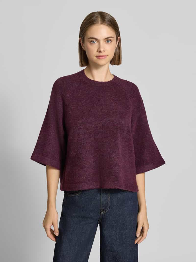 Only Regular Fit pullover met 3/4-mouwen model 'SIMONI' aubergine, foto 3