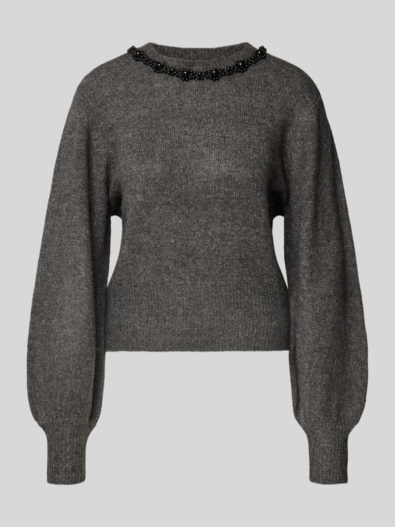 Only Regular fit gebreide pullover met siersteentjes model 'ELSA'