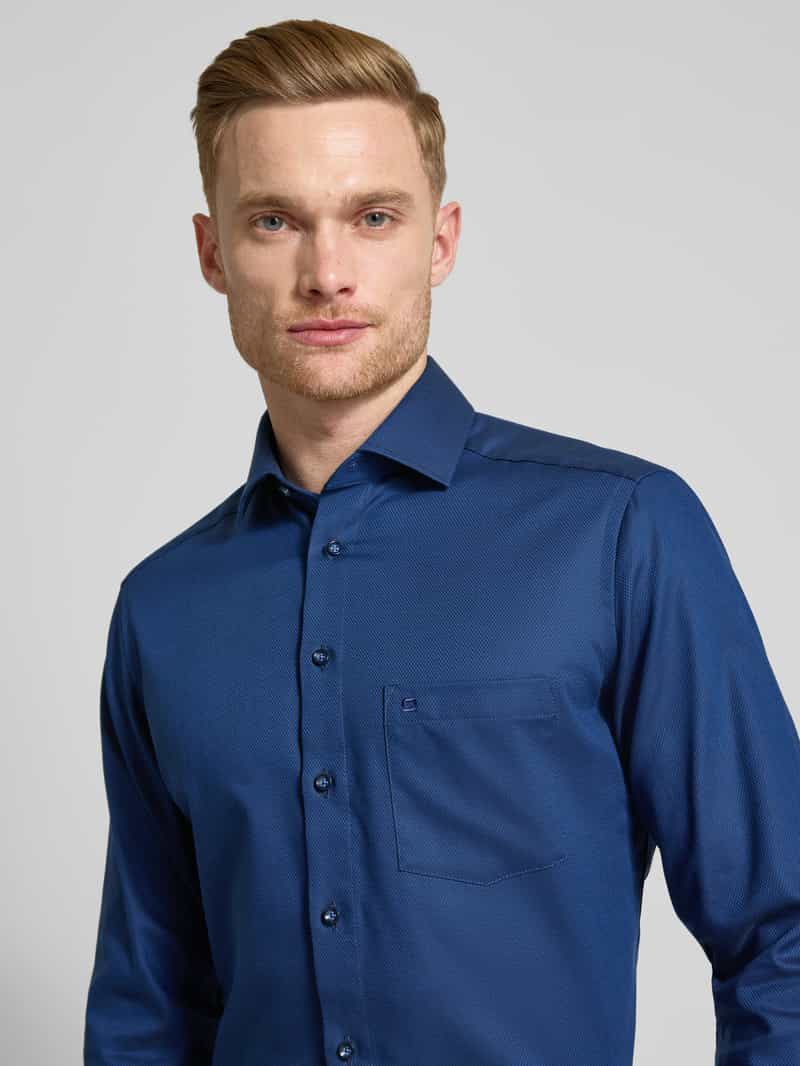 Olymp Regular fit zakelijk overhemd met labelstitching