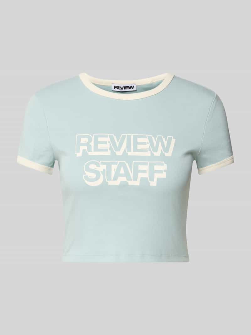 Kort T-shirt met labelprint