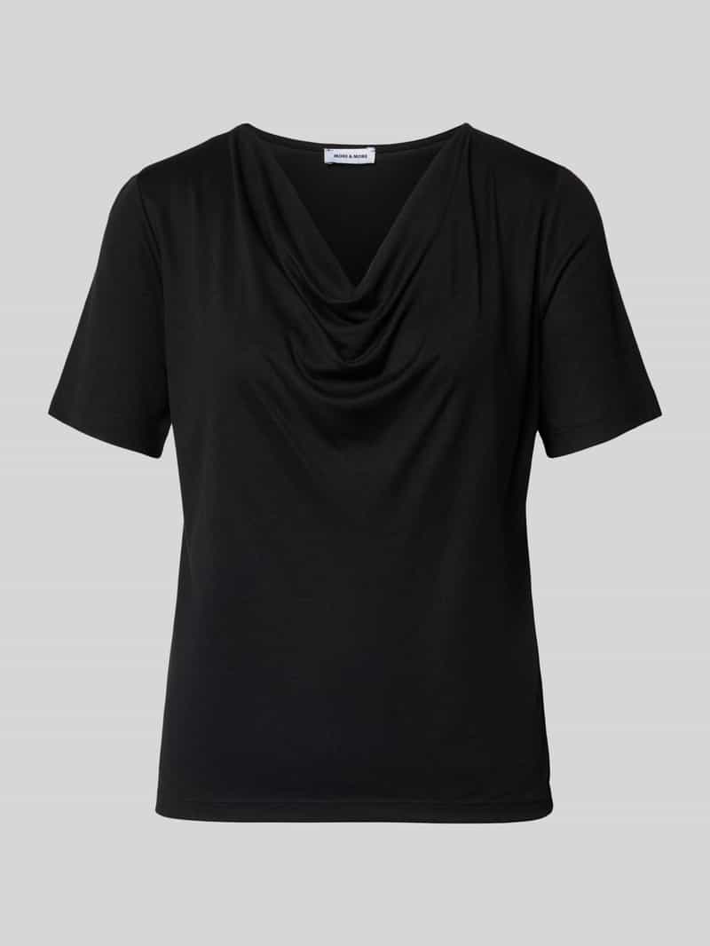 T-shirt met Cascadehals